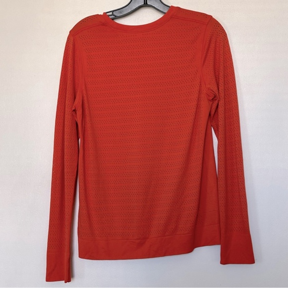 Lululemon Breeze By Long Sleeve Orange- Size 6 Medium - Picture 3 of 10